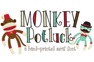 Monkey Potluck: A Playful Script Font for Colorful Editorial Designs