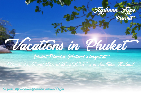 Vacations in Phuket Font for Editorial Design